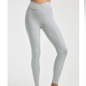 Year of Ours Ribbed V Waist Veronica Legging Size Small Heather Gray Yoga Lounge
